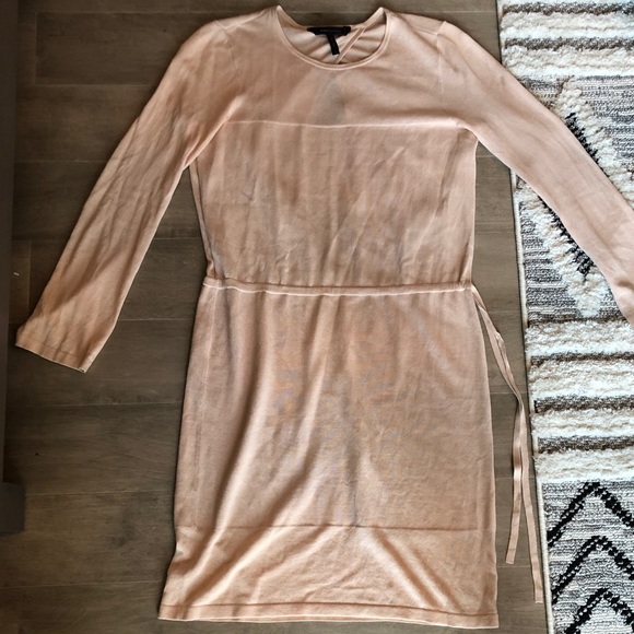 BCBGMaxAzria PINK Long Sleeve Dress w Open Back - Picture 6 of 7
